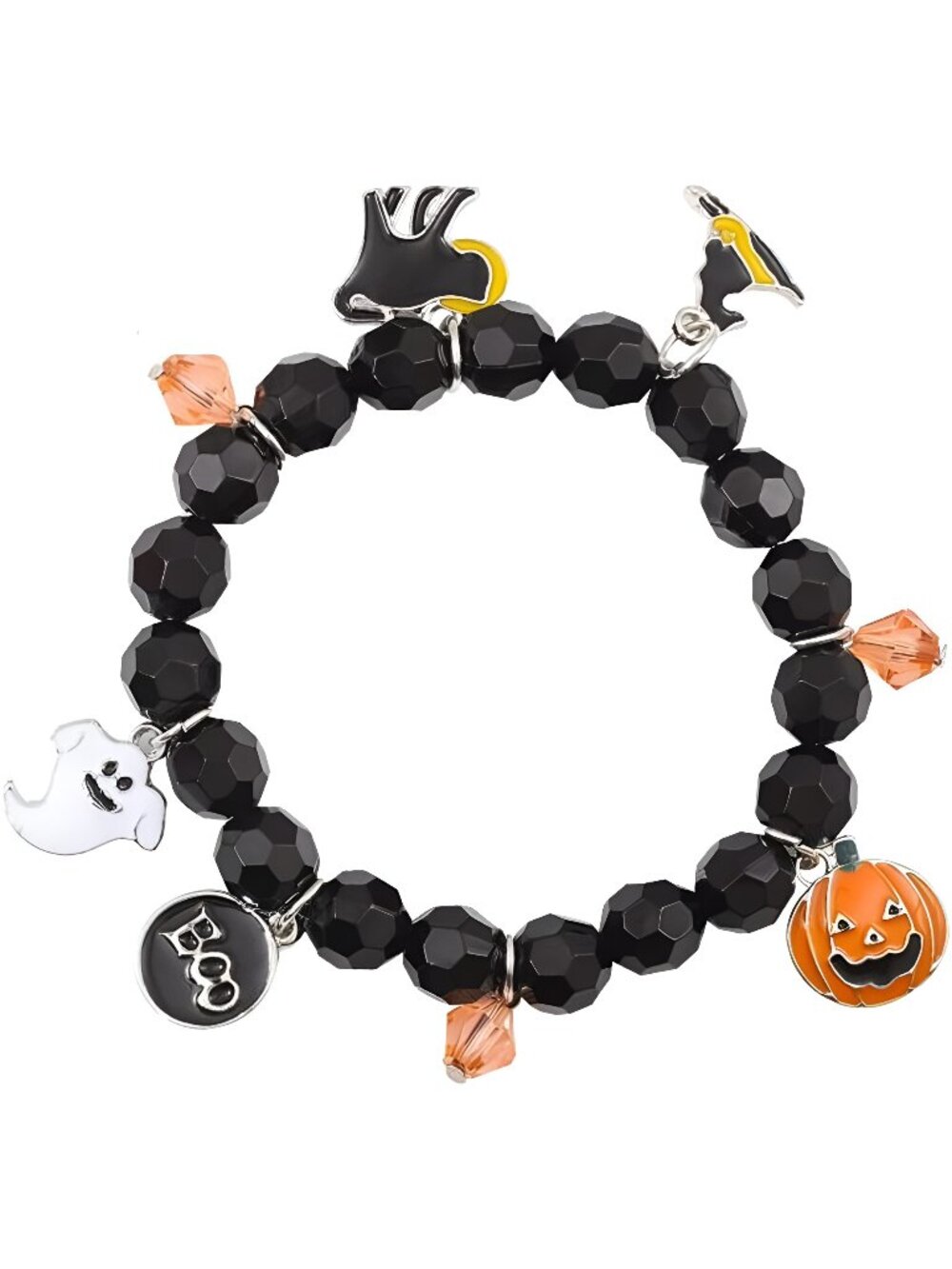Halloween Bracelets Ghost Pumpkin Switch Charm Bracelets Gifts Stretch Beaded